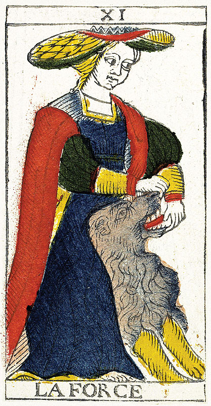 La Fuerza en el Tarot de Marsella. Pierre Madenié, 1709