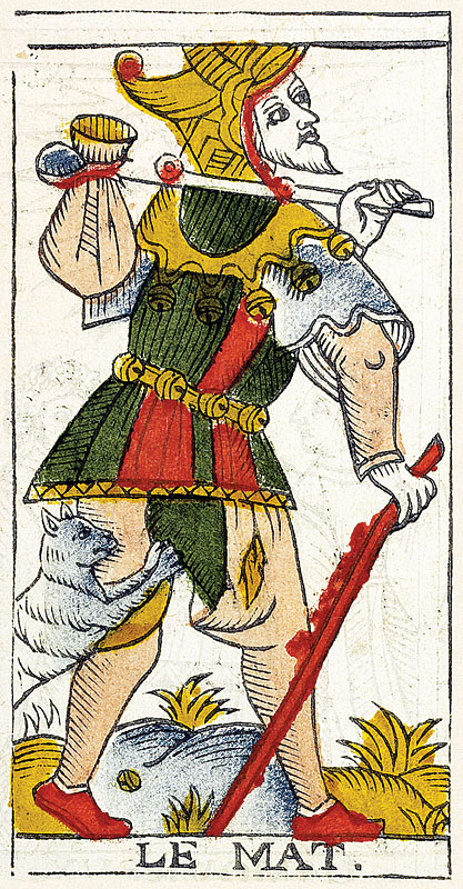 El Loco en el Tarot de Marsella. Pierre Madenié, 1709