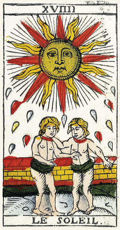 El Sol. Tarot de Marsella de Pierre Madenié, 1709
